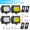 LIGBT 4 Inch 4PCS LED Pod Lights Spot Flood Combo