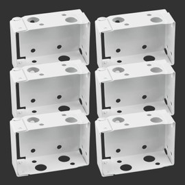 Blind Brackets 2 Inch, Low Profile Box Mounting Bracket for Window Blinds, Window Blinds Headrail Holder Bracket with Screws (6PCS)