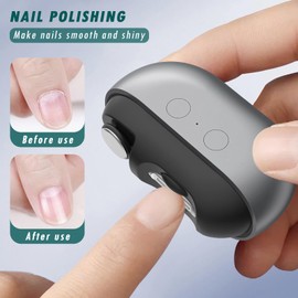 OneNine Electric Nail Clippers, 3 in 1 Cutting Grinding Automatic and Nail Scraps Storage, 3 Speed with Led Light, Electric Nail Cutter for Toenails, Safety Nail Trimmer for Baby Elderly Adult