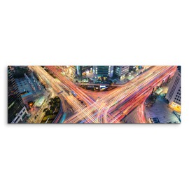 Canvas Picture Urban Photography Road Crossing Design Gangnam, Seoul, South Korea Canvas Exclusive Modern Photography For Your Wall Art in different sizes