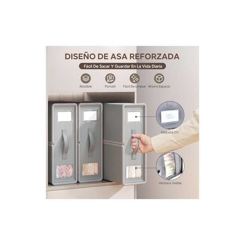 VIOPY Organizador De Sabanas, 4 Piezas Cajas De Almacenamiento