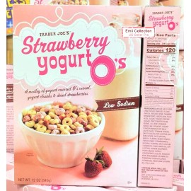 Trader Joe’s Strawberry Yogurt O’s Cereal Low Sodium 12oz 340g (2 Boxes)