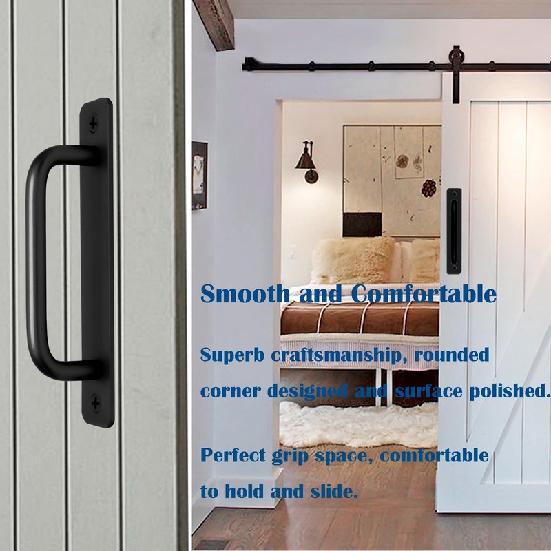 WIENOLOA Barn Door Handles 2 Pack, Sliding Door Handle 5