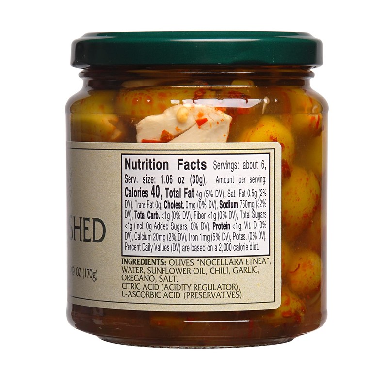 Mantova Etna Crushed Olives in a Spicy Brine with Chili,