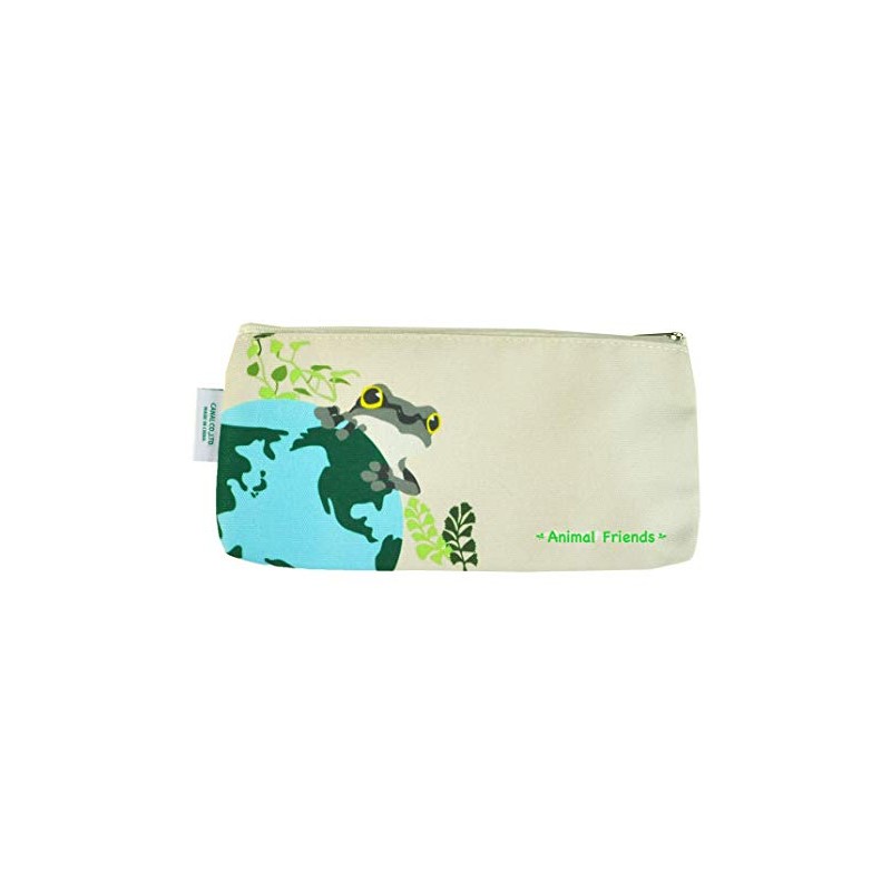 B1065709 Animal Friends Color Canvas Pen Pouch Frog