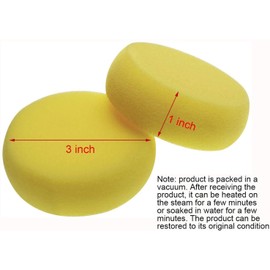 Penta Angel Paint Sponges Applicator 10Pcs Round Detail Foam Sponges for Painting Car Waxing Art & Craft DIY (Yellow)