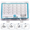 Homtone 1220 Pieces Screws Set, M2 M3 M4 M5 Made of 304 Stainless Steel Hex Head, Socket, Head, Bolts, Nuts, Washers, Various Sizes, with Hex Key (Flat Head)