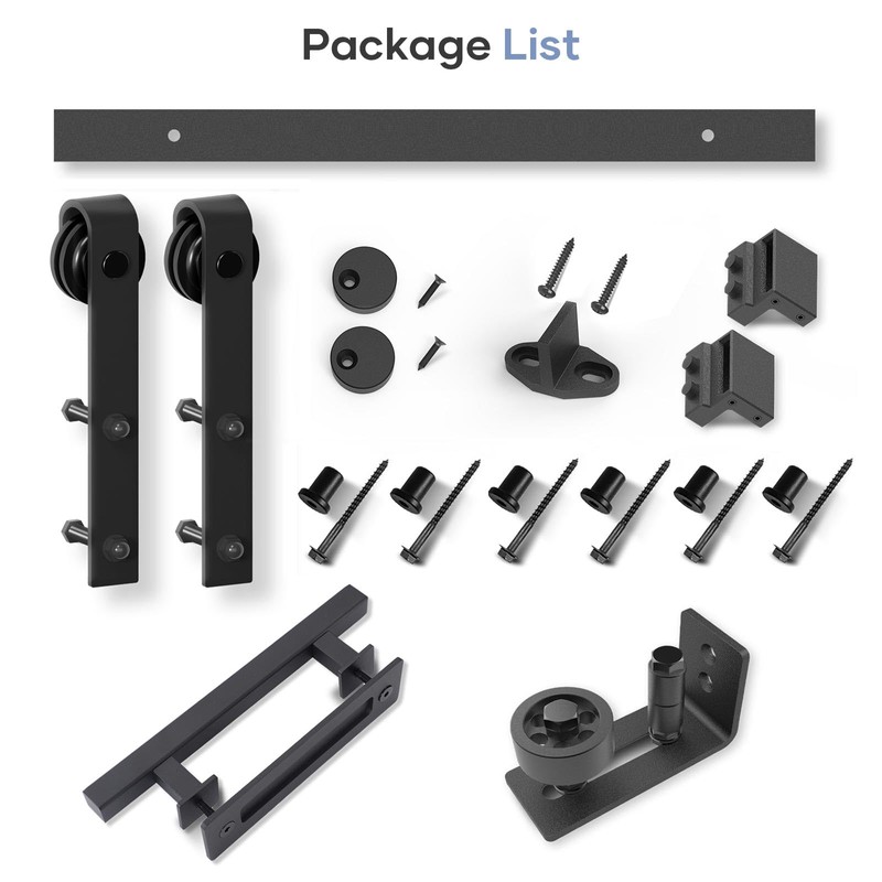 EaseLife 8 FT Sliding Barn Door Track and Handle Hardware