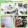 Vretti Thermal Printer Paper, 10 Rolls Sticker Printer Paper, Printable