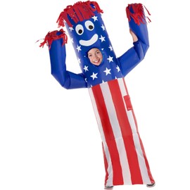 Morph Wacky Waving Kids Inflatable Tube Guy, 4th of July Costume, Kids Inflatable Costume