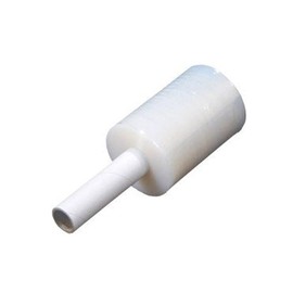 Mini Rollo De Emplaye, con mango tipo maraca, Playo, Strech Film (Paquete de 10 piezas) | 70x5"x1300ft | Calibre 70 | Ancho 5" (12.7cm) | Longitud 1300ft (396M) Aplicación Manual | Plásticos El Prado