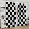Racing Blackout Curtains for Kids Bedroom Decor Simple Black and