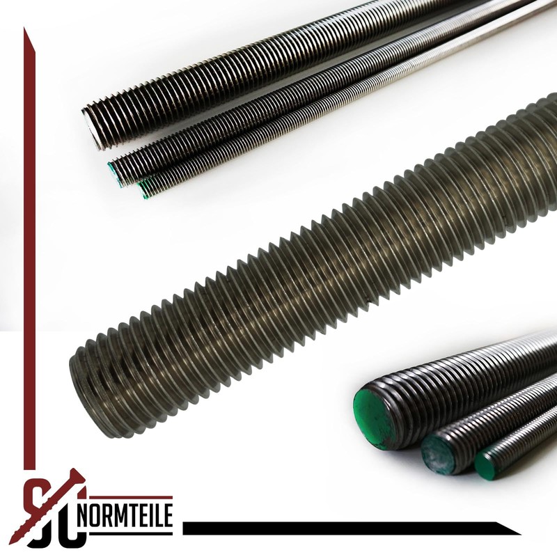 Threaded Rod, M8 x 1000 mm, Pack of 2, DIN