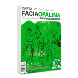 Gaak Papel Opalina Tamaño Carta 120gr Blanco con Efecto Opalina A4 100 Hojas