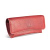 Jahn-Lederwaren Leather Glasses Case for Glasses Model BR-51407, red