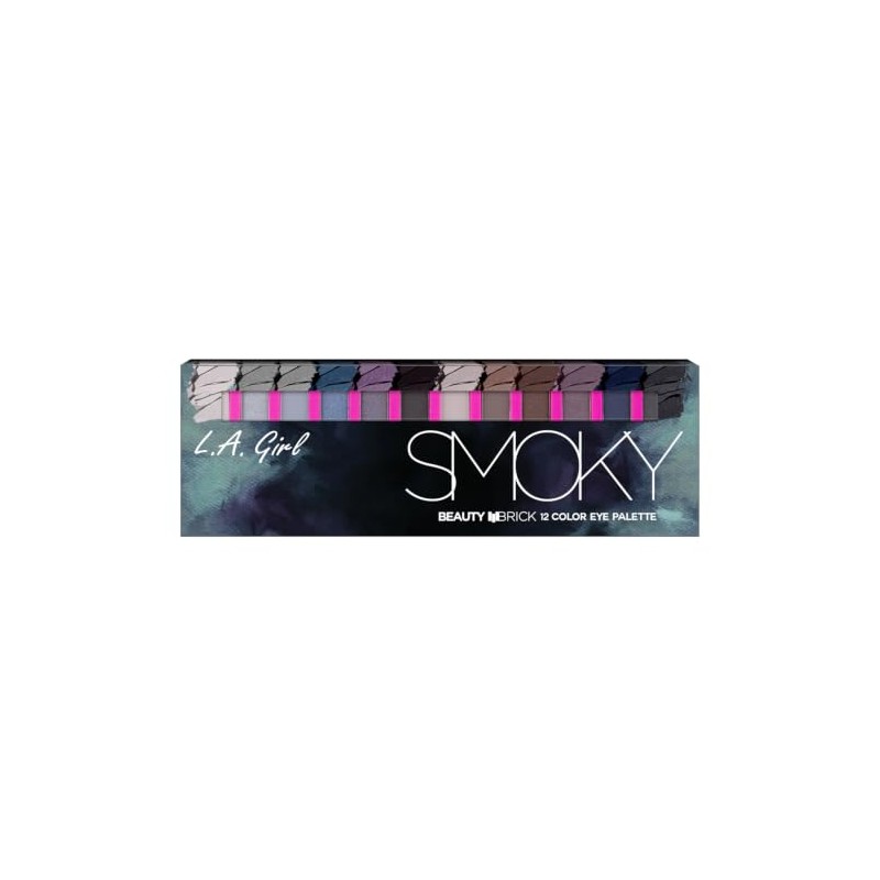 L.A. Girl Beauty Brick Eyeshadow, Smoky, 0.42 Ounce