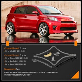 Head Gasket Set Water Pump Timing Chain Cylinder Head Bolts Kit Compatible with Toyota Corolla 2009-2016,fit for Scion xD 2008-2014,fit for Matrix 2009-2014,fit for 1.8 L,HS26515PT, AW6351, TK928