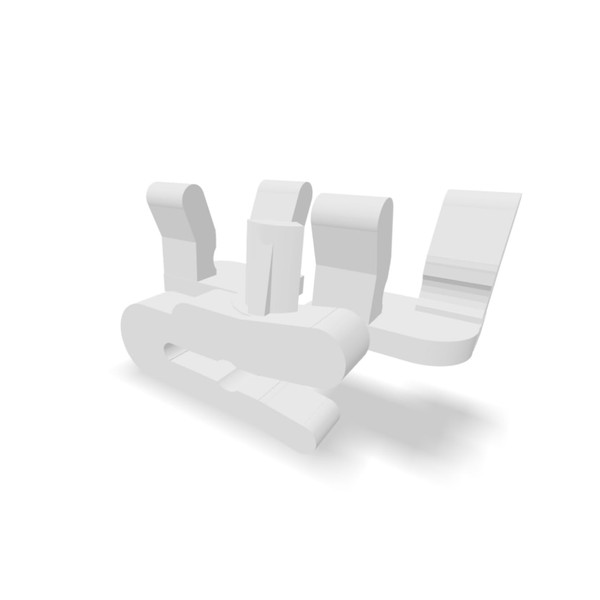 Upper Rack Clip for GE Dishwasher, White, Nylon, Replacement Part