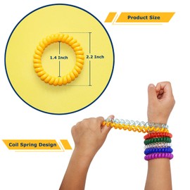MaberryTech Direct Sensory Bracelets for Girls Boys, Fidget Bracelet for Kids with Autism ADHD Anxiety or Teething Needs, Stretchy Coil Chew Bracelet Sensory Chew Toys 15 Pack - BPA Free