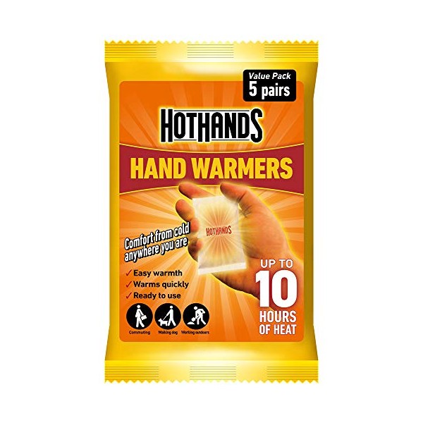HOTHANDS Unisex's 372-3970 Hand Warmers, Clear, 5 Pairs,Transparent