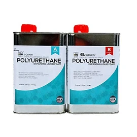 Polyurethane Expanding Liquid Foam 1/2 Gallon KIT, 4 LB Density Polyurethane Foam, Includes 1 Quart of A & 1 Quart Part B, 2 Part Polyurethane Marine Foam