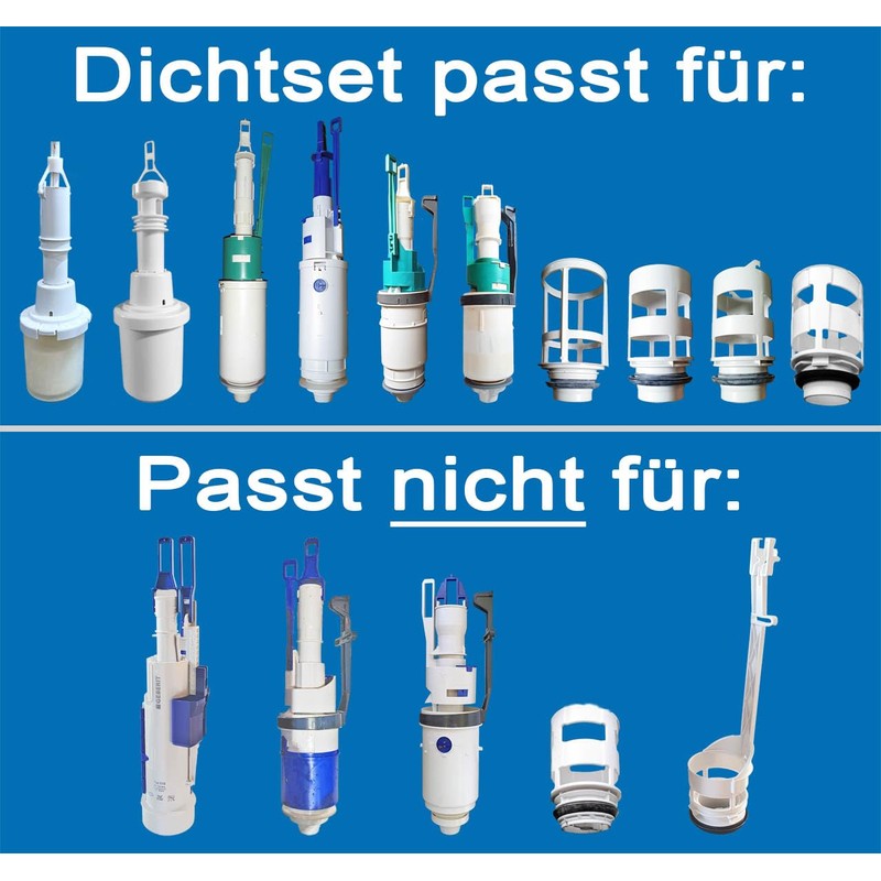 Geberit cistern seal set: jack bell seal and bass seal,