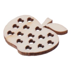 100 Pieces Apple Shaped Wooden Cutouts Unfinished Wooden Crafts Slices Wooden Ornaments,DIY Blank Cutouts Hanging Decorations for DIY