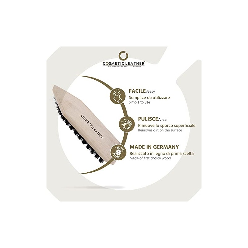 Semi Firm Horsehair Brush for Dry Cleaning Shoes in Suede,