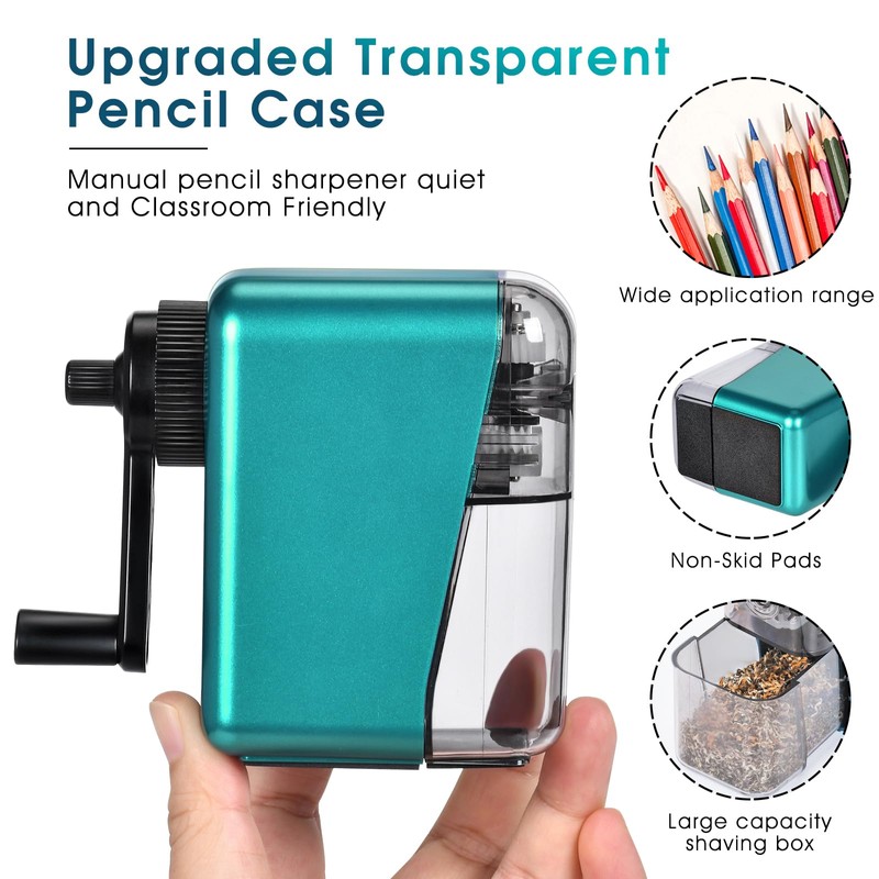 GUCOLUBU Manual Pencil Sharpener Hand Crank Pencil sharpeners for Kids