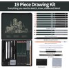 Roseelf Sketch Pencil Set for Drawing, Drawing, (2H/H/HB/F/B/2B/3B/3B/4B/6B/8B) in Metal