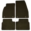Set of 4 Cocoa Brown Floor Mats Carpeted Front Rear