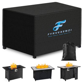 Rectangular Fire Pit Cover 48x28x24 Inch - 600D Heavy Duty Waterproof Patio Fire Table Cover, Weather Resistant Propane Gas Firepit Cover for Outdoor Use