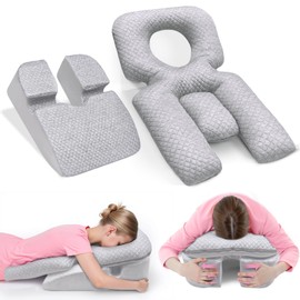Novelledo Face Down Pillow After Eye Surgery, BBL Pillow After Surgery Stomach Sleeping Pillow, Home Massage Pillows Faces Down with Memory Foam and Removable Cover