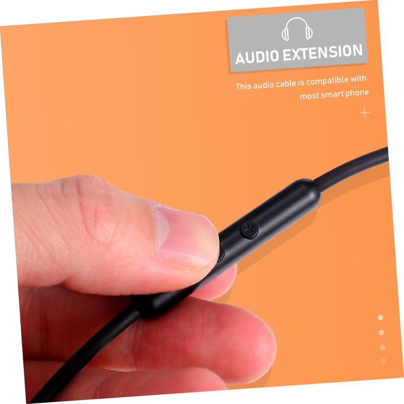 jojofuny 2pcs Wired Control Spring Audio Cable for Headphones Flexible