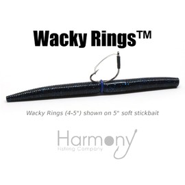 Wacky Rings (100 pk, Blue – O-Rings for Wacky Rigging Senko Worms/Soft Stickbaits – Bait Saver Orings for 4&5” Senko Style Worms – Save Your Worms from Tearing While Wacky Rigging