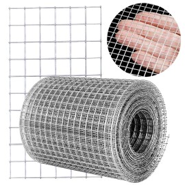 WURJHSONG Hardware Cloth 4'' x 20' 1/4 in Galvanized Wire Mesh Roll 23 GA Chicken Wire ...