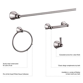 Design House 188698 Kassel 4-Piece Bathroom Accessory Kit, Polished Chrome