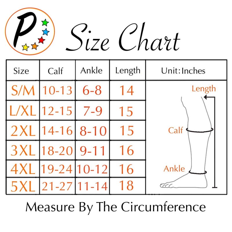 Presadee Calf Zipper 15-20 mmHg Compression Leg Circulation Fatigue Shin