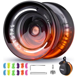 MAGICYOYO Crystal Yoyo K2, Responsive Yoyo for Kids & Beginners, Dual Purpose Yo Yo with Unresponsive Mode, Professional Trick Yo-Yo for Finger Spin, with 12 Strings, Bearing Kit, Case