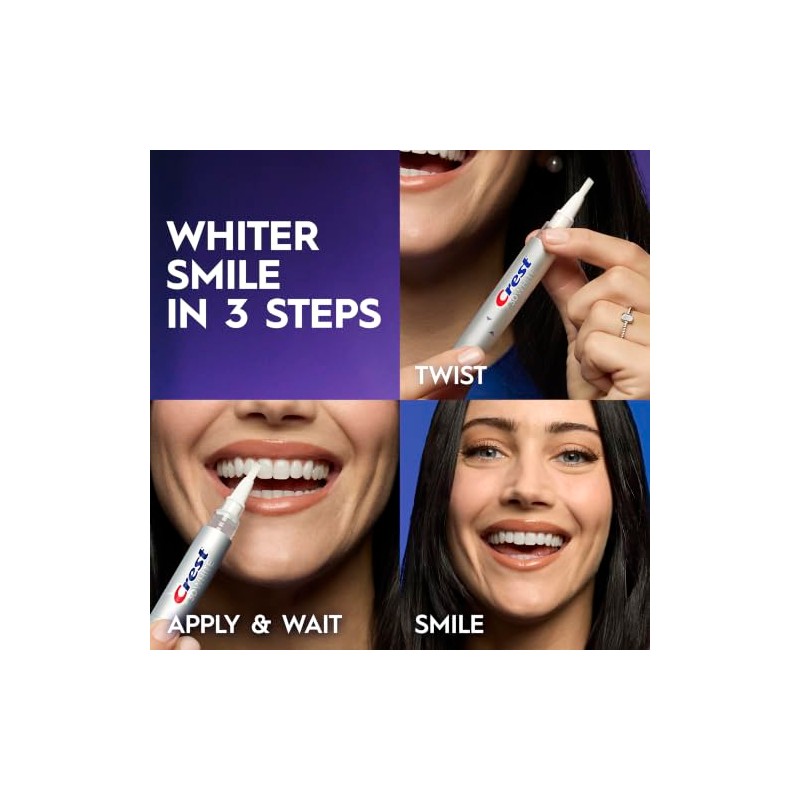 Trace Minerals- Crest 3DWhite Lápiz Blanqueador Dental, Fácil de Usar,