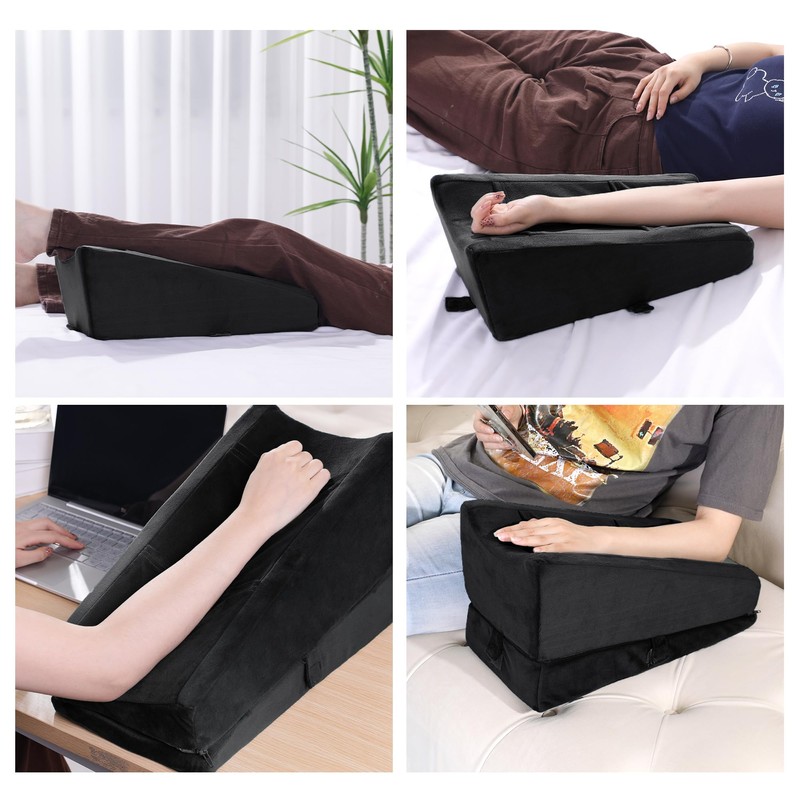 BALAPET 2-in-1 Adjustable Arm Elevation Pillow with Pockets, Ergonomic Wedge