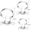 UKoosien Linzer Mushroom Cookie Cutter Set of 3 8.5 cm