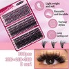 Fluffy Lash Clusters, 300pcs Diy Lash Extensions Kit, 3 Styles