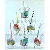 Back To School Party Cups, Plastic Cups with Paper Straws