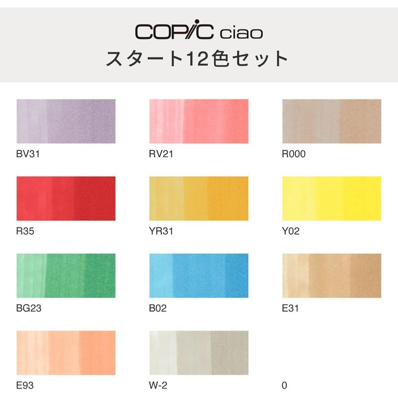 Copic Too / Copic Ciao Starter Box Multicolor Illustration Markers,