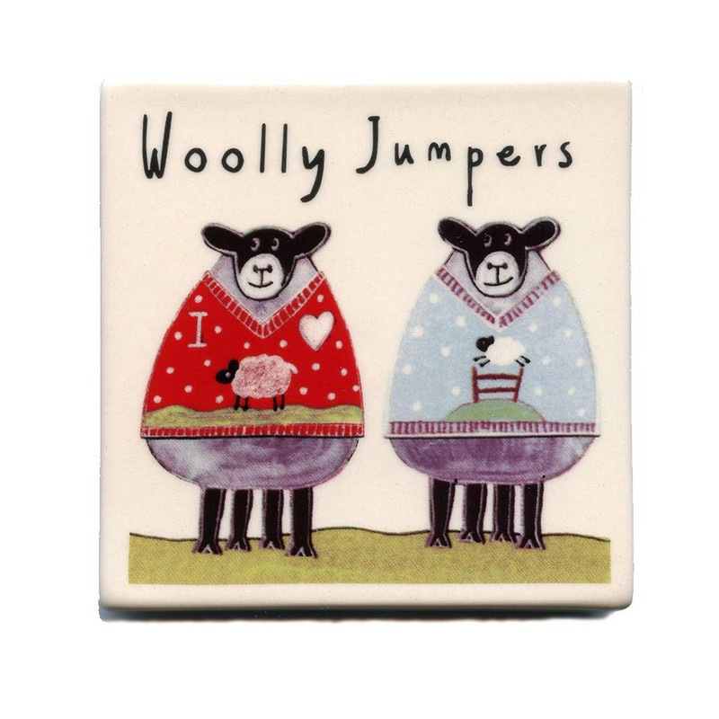 Sheep Woolly Jumpers Coaster - 1 Item Random Design