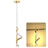 Spiral LED Pendant Light Gold Color High Brightness Eyes Protection