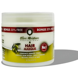 Olive Moisture Hair Masque for Damaged Hair 16 oz, 454ml – Deep Conditioning Treatment Restores Shine, Repairs Breakage, Hydrates Dry Hair, pH Balanced