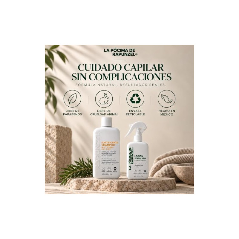 Pócima de Rapunzel KIT SHAMPOO (Crecimiento, fortalecimiento y brillo)