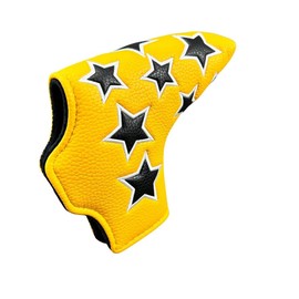 Snblzhef Golf Head Covers PU Club Accessories Golf Putter Cover Golf Club Head Covers Accessory Yellow